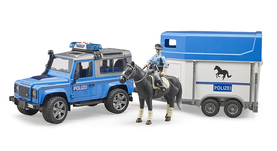 Bruder 02588 - Landrover Polizeiauto mit Anhänger Bruder 02588 - Landrover Polizeiauto mit Anhänger