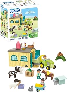 Playmobil 71656 - Junior Bauernhof-Abenteuer mit Traktor, Anhänger und tierischen Freunden Playmobil 71656 - Junior Bauernhof-Abenteuer mit Traktor, Anhänger und tierischen Freunden