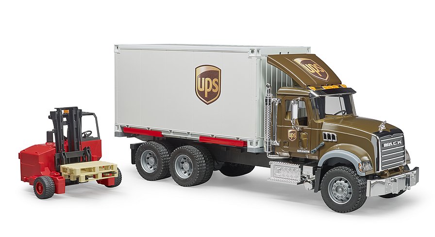 Bruder 02828 - BR-MACK UPS LOGISTIK LKW+STAPLER