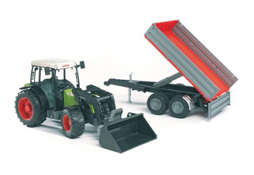Bruder 02112 - Claas Nectis m.Frontlader + Bordanhänger L 66,5 x B 12,9 x H 15 cm