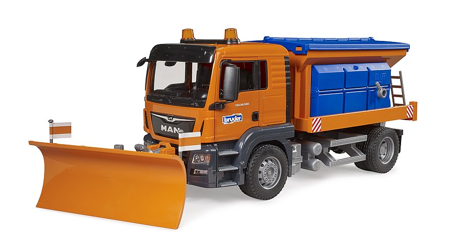 Bruder 03785 - MAN TGS Winterdienst mit Räumschild