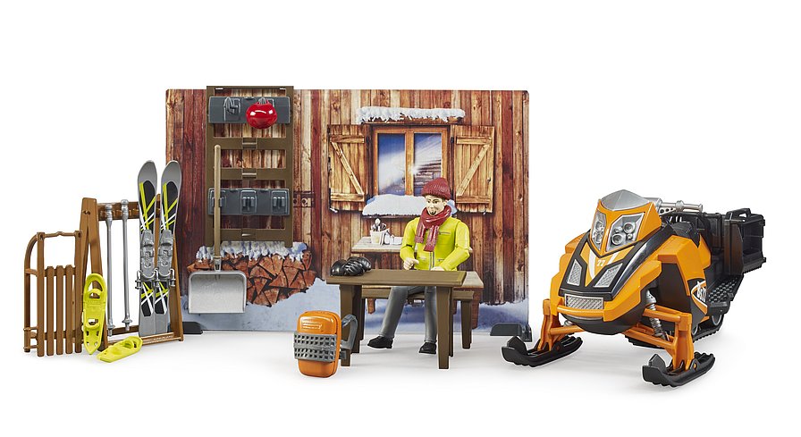 Bruder 63102 - bworld Berghütte mit Snowmobil und Ausstattung Bruder 63102 - bworld Berghütte mit Snowmobil und Ausstattung